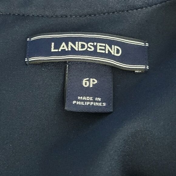 Lands' End Purple And Navy Blue Dress With Pockets Size 6 Petite - Picture 7 of 8